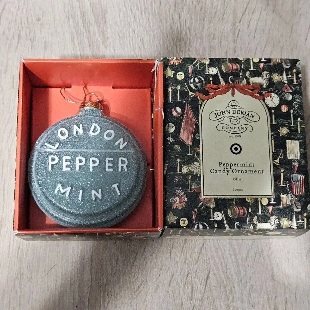 John Derian For Target London PepperMint Candy Ornament Limited Edition NEW!